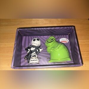 Disney Black and Green Nightmare Before Christmas Salt and Pepper Shakers